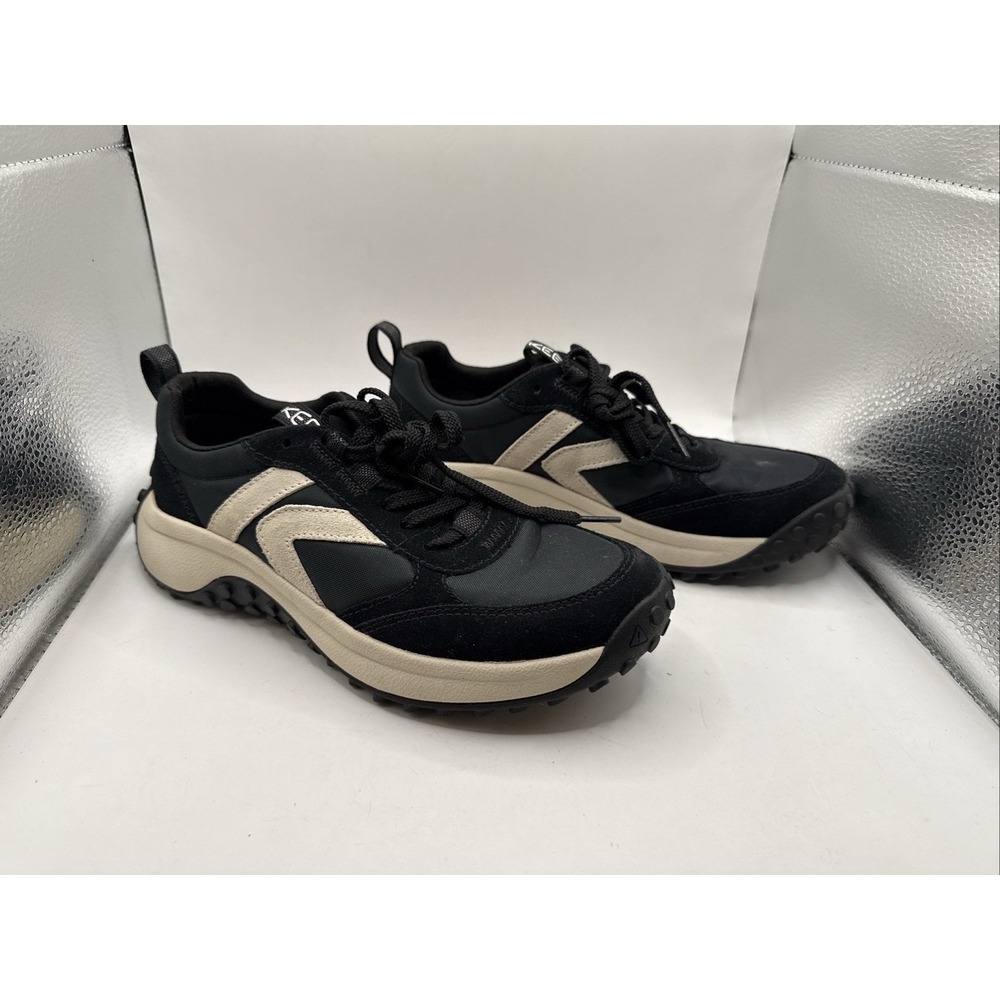 KEEN Women KS86 Comfortable Durable Retro Style Sneakers, Black/Birch M Size 6.5